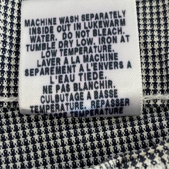 French Dressing Jeanswear Paris Black White Houndstooth Pants Women’s - Picture 4 of 9